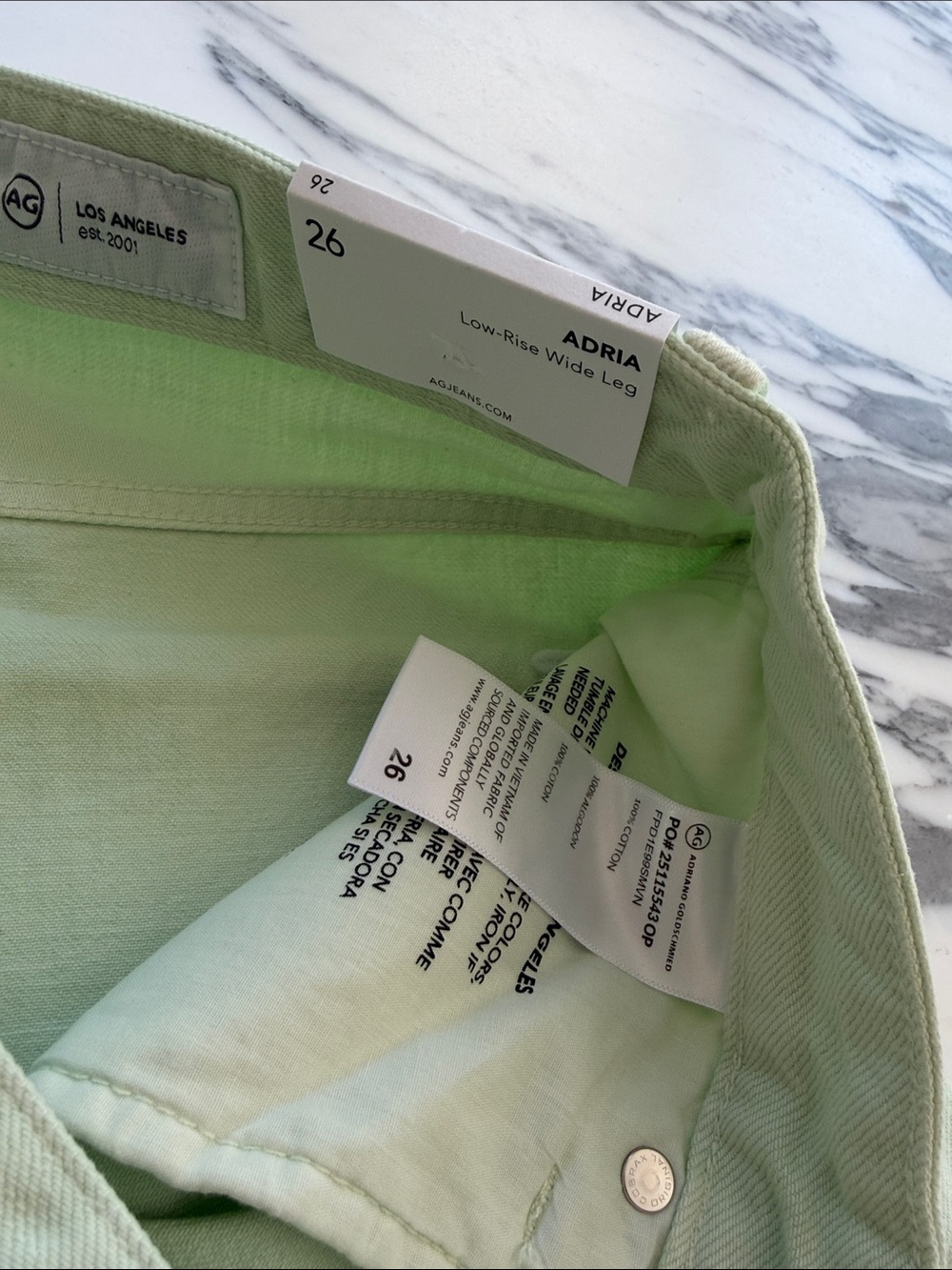 Ag Adriano Goldschmied Adria Jeans in Mint Green - Picture 5 of 7